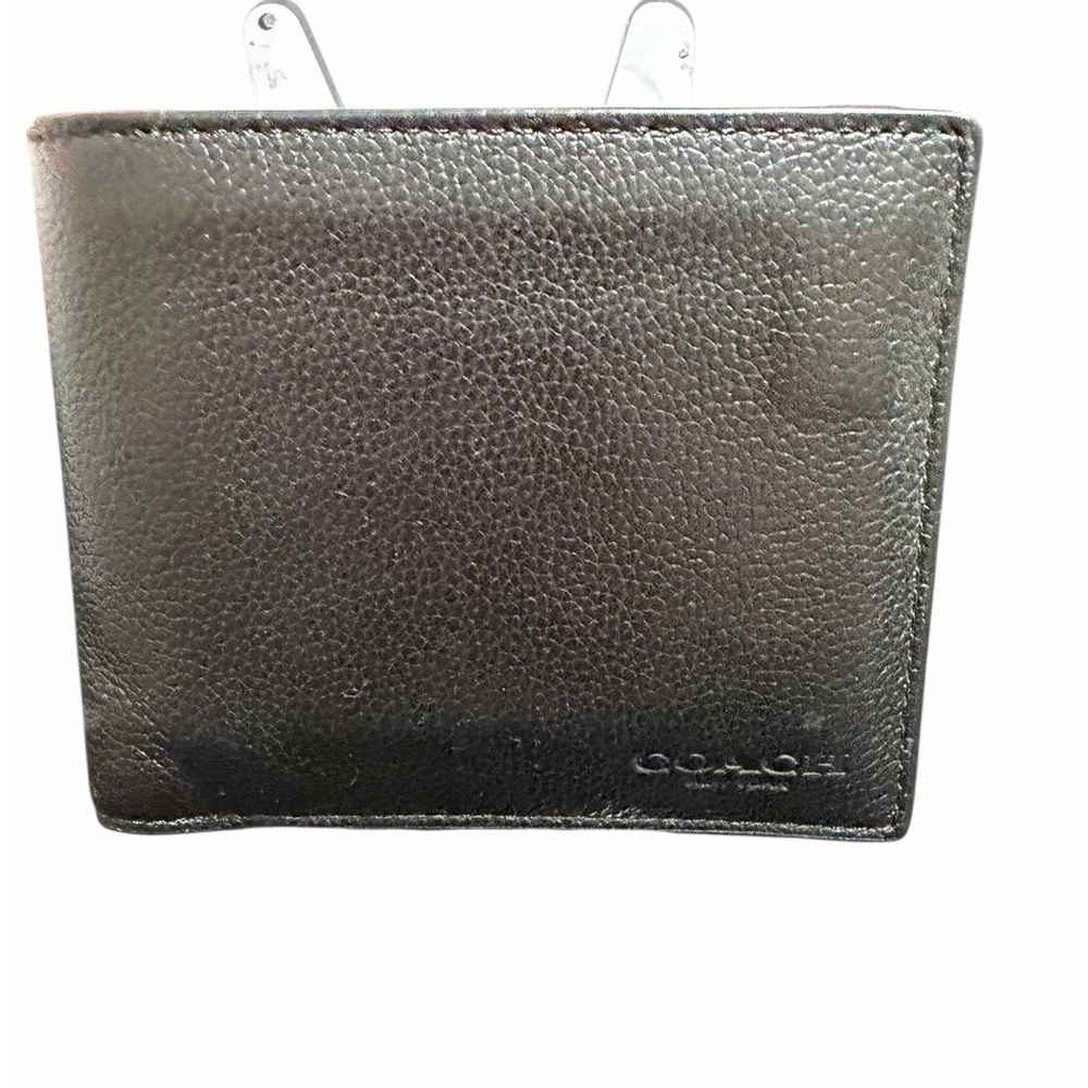 Coach Black Pebbled Leather 3 in 1 Wallet